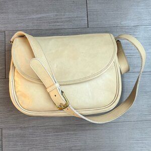 Vintage 90s Coach Town Bag Large in Bone Shoulder Bag Purse Off White Leather